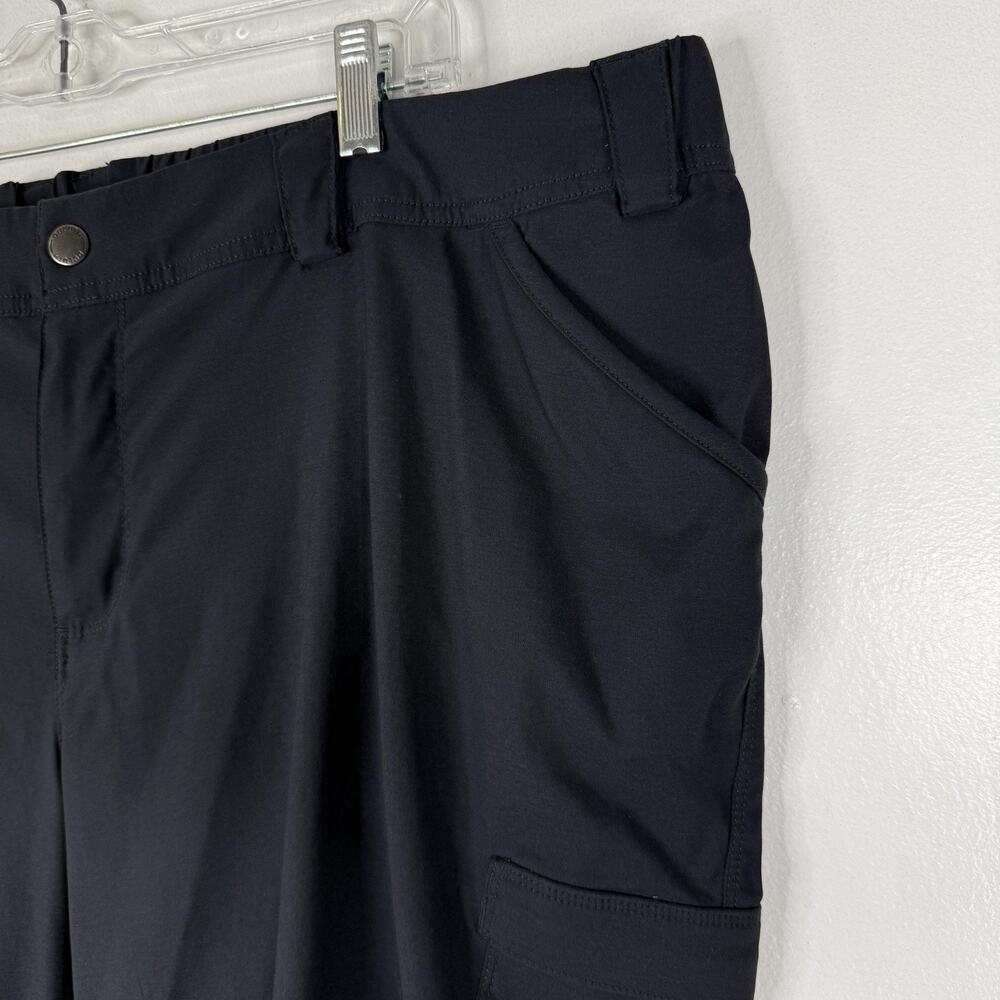 Duluth Trading Cargo Capri Shorts Womens 22W Black Nylon Pants Hiking Outdoor